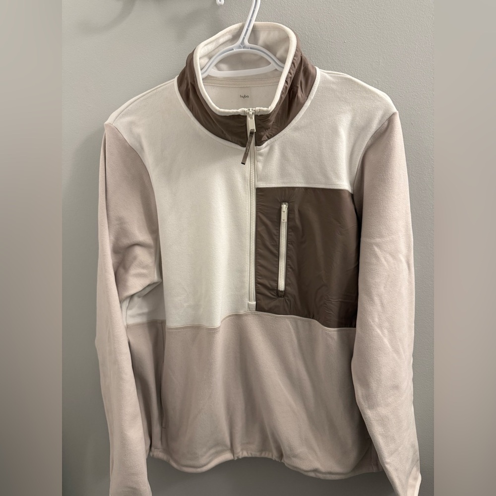 Hyba | Two-Tone Half Zip-Up Polar Fleece Pullover With Pockets Super Soft - Picture 2 of 12